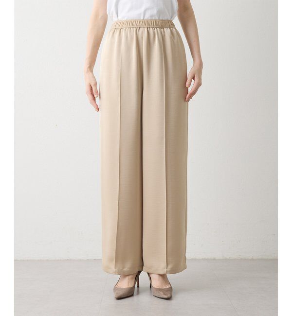 THE PAUSE「【THE PAUSE】サテンピンタックパンツ」|チノ|