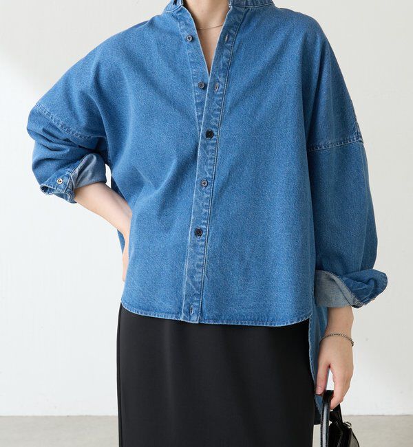  「Q.anos デニムシャツジャケット」|シャツ・ブラウス|
