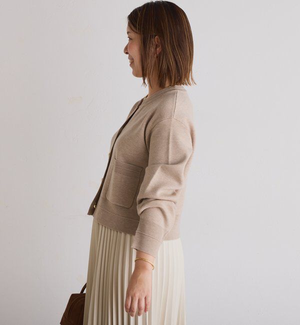  「スキッパースウェットライクカーディガン」|ニット・セーター|