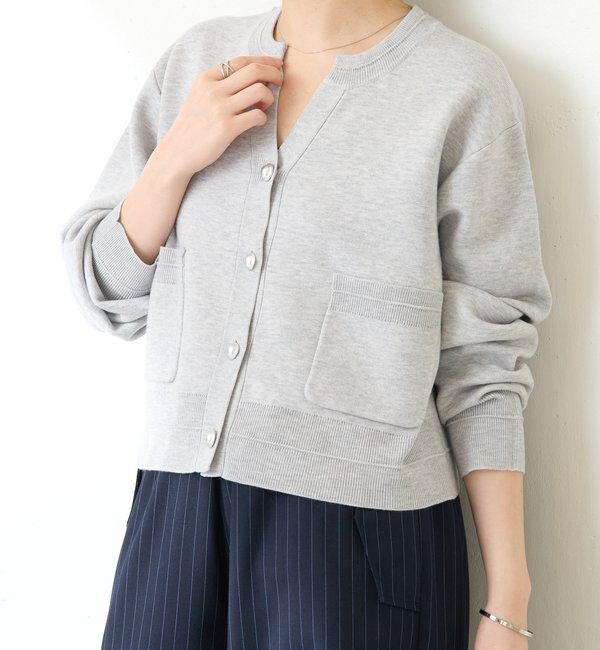  「スキッパースウェットライクカーディガン」|ニット・セーター|