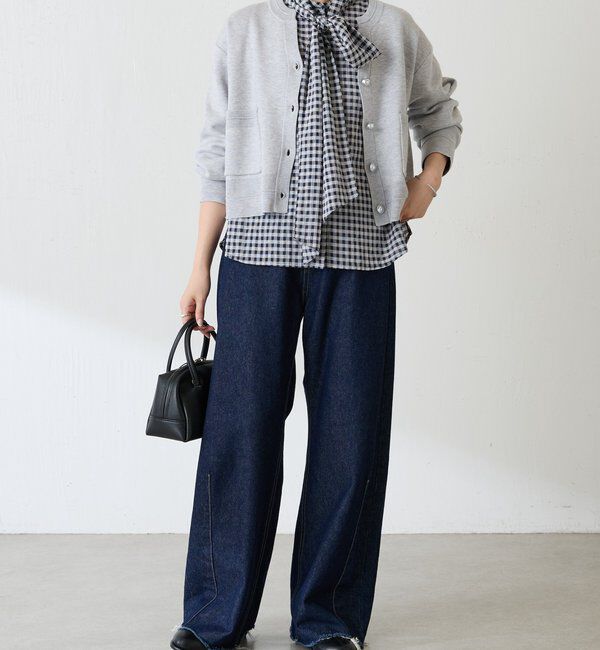  「スキッパースウェットライクカーディガン」|ニット・セーター|