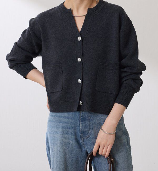  「スキッパースウェットライクカーディガン」|ニット・セーター|