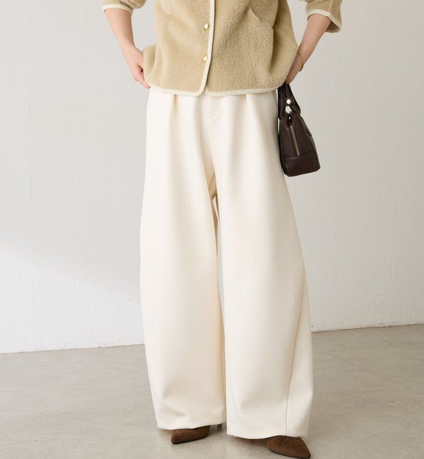  「裾切替ダンボールパンツ」|チノ|アイボリー
