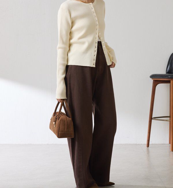  「ラインボタンコンパクトカーディガン」|ニット・セーター|