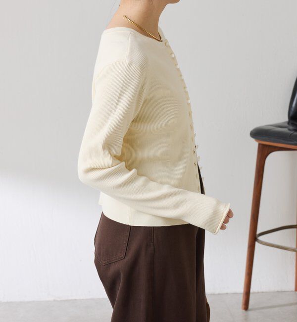  「ラインボタンコンパクトカーディガン」|ニット・セーター|