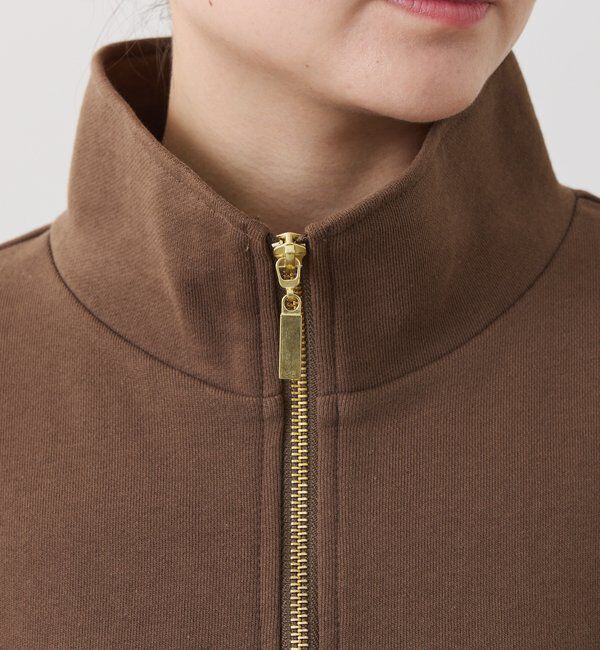  「異素材ドッキングハーフジップワンピース」|ワンピース|