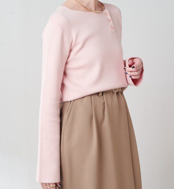  「スロープボタンニット」|ニット・セーター|