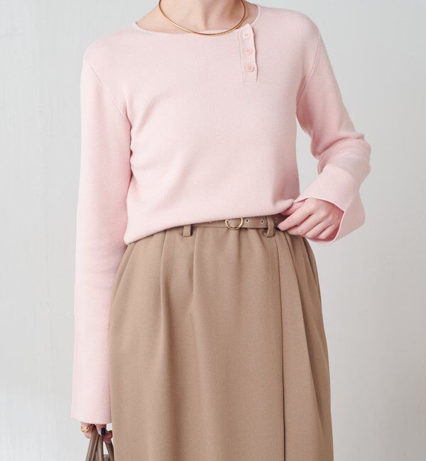  「スロープボタンニット」|ニット・セーター|