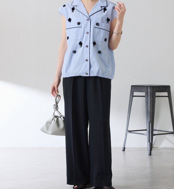  「ビジューストライプブラウス」|シャツ・ブラウス|