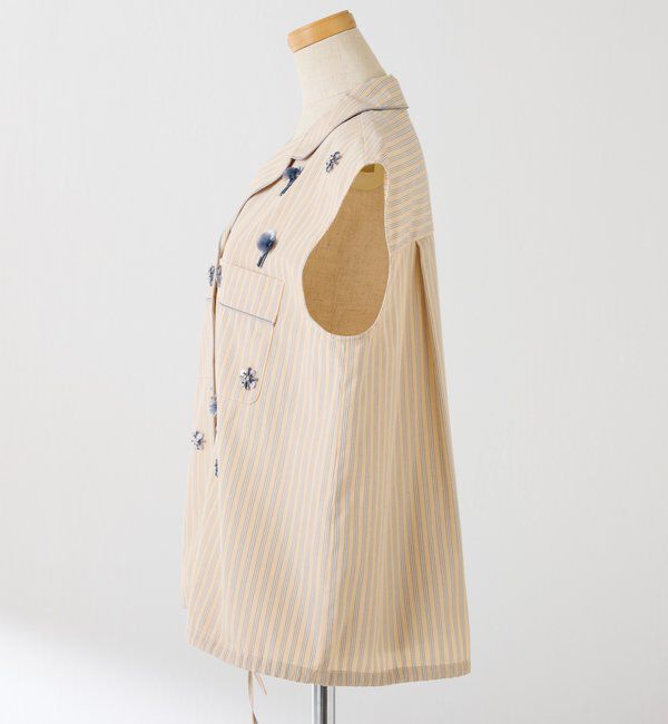  「ビジューストライプブラウス」|シャツ・ブラウス|