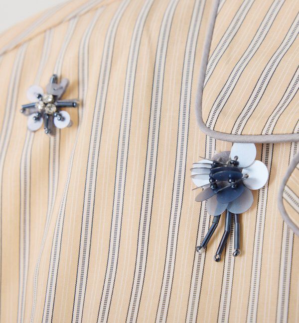  「ビジューストライプブラウス」|シャツ・ブラウス|