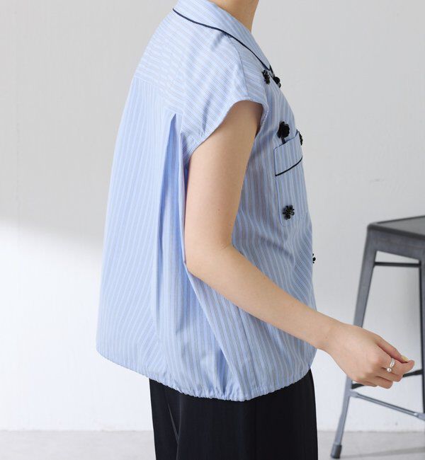  「ビジューストライプブラウス」|シャツ・ブラウス|