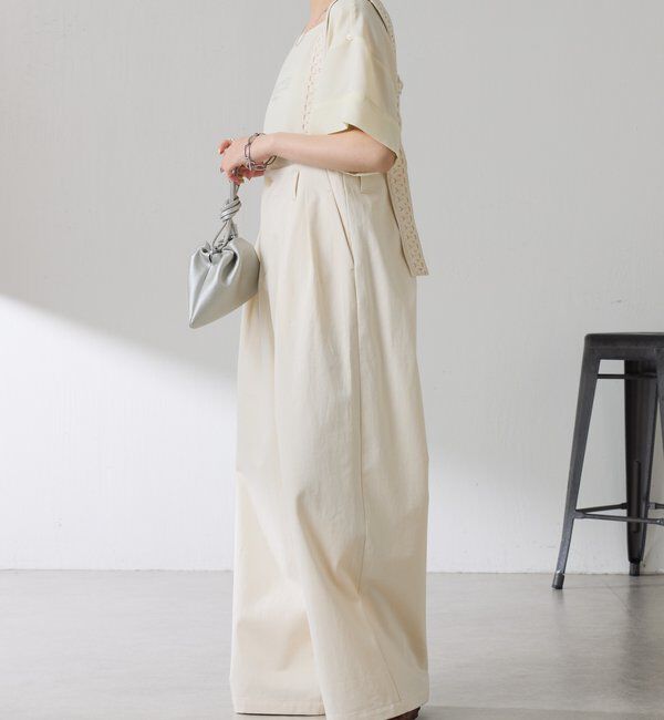  「サスペンダーワイドタックパンツ」|チノ|