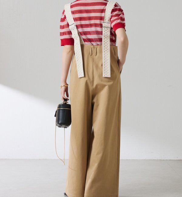  「サスペンダーワイドタックパンツ」|チノ|