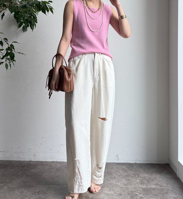  「スクエアニットタンク」|ニット・セーター|