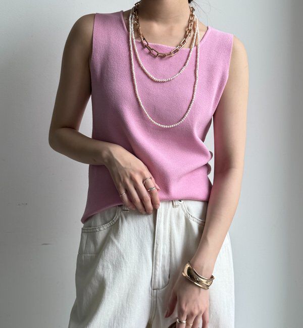  「スクエアニットタンク」|ニット・セーター|