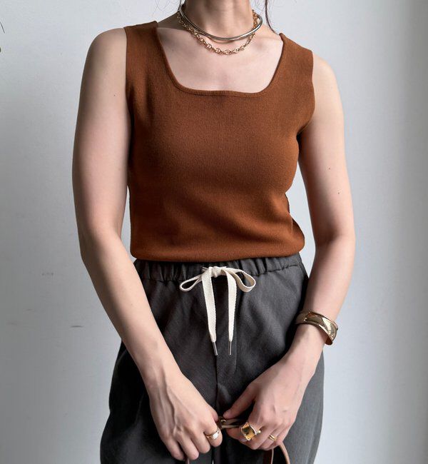  「スクエアニットタンク」|ニット・セーター|