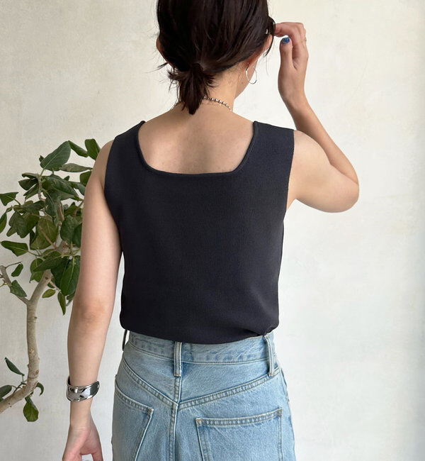  「スクエアニットタンク」|ニット・セーター|