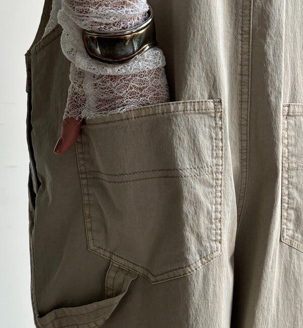  「ストレッチツイルピグメント加工オールインワン」|ワンピース|