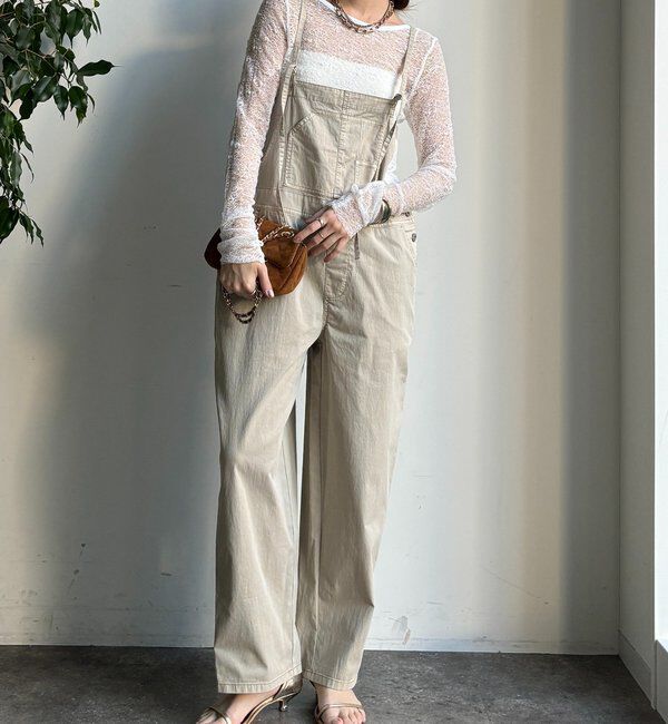  「ストレッチツイルピグメント加工オールインワン」|ワンピース|