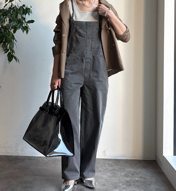  「ストレッチツイルピグメント加工オールインワン」|ワンピース|