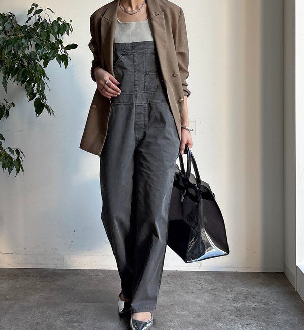  「ストレッチツイルピグメント加工オールインワン」|ワンピース|