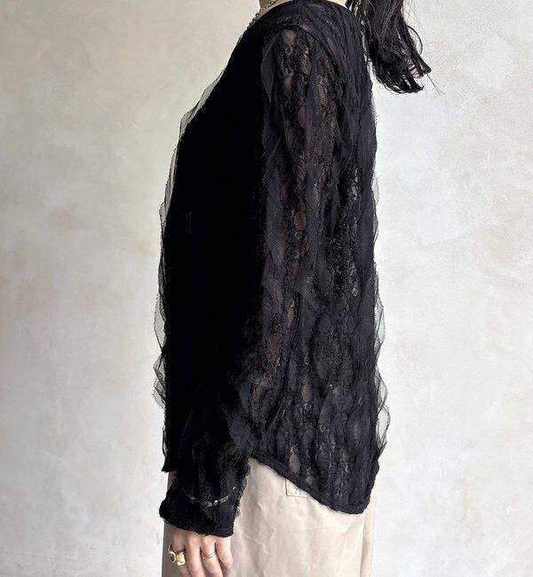  「チュールレースロンTEE」|Tシャツ・カットソー|