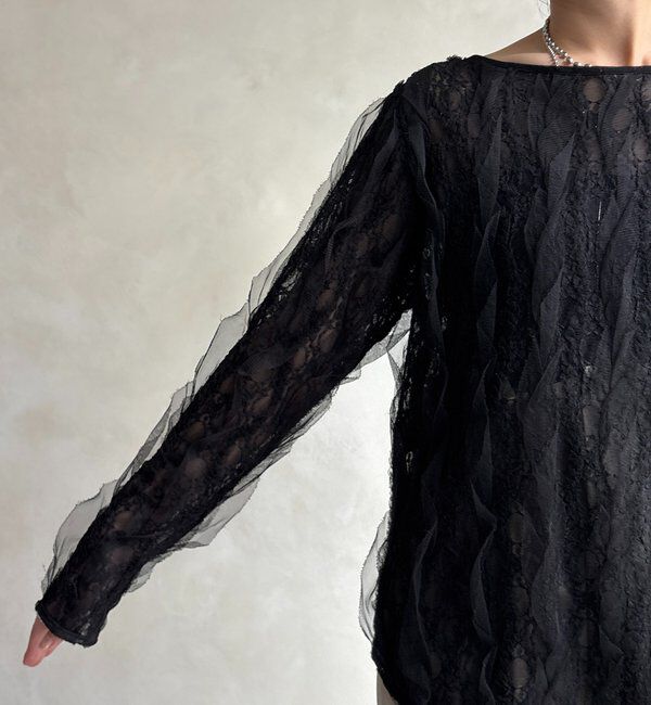  「チュールレースロンTEE」|Tシャツ・カットソー|