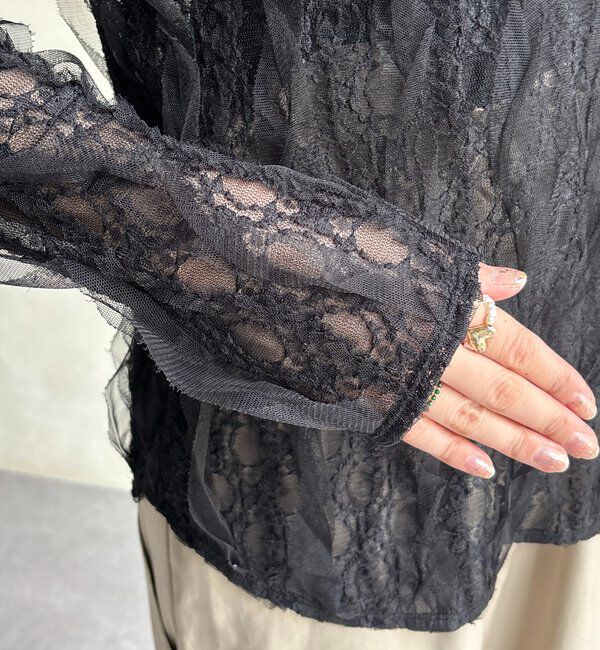  「チュールレースロンTEE」|Tシャツ・カットソー|