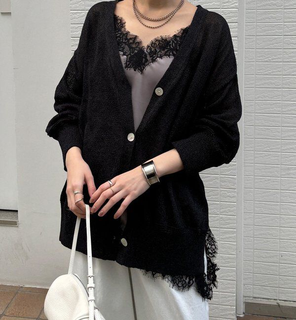  「ショート丈アシメレースキャミ」|シャツ・ブラウス|