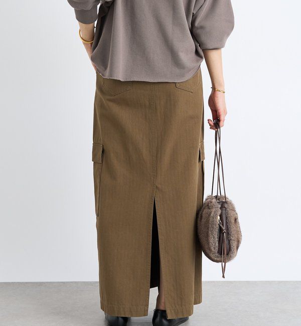  「【MONN.:.(モン)】カーゴマキシスカート」|スカート|