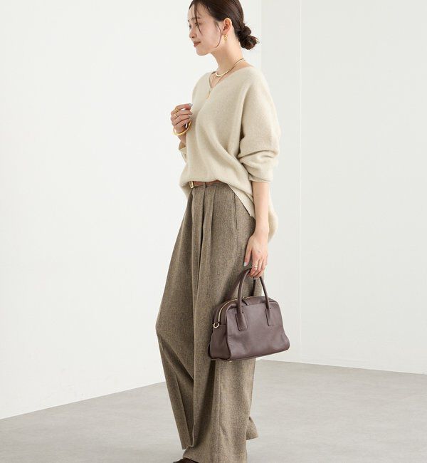  「【セットアップ対応可】ウーリーツイル2タックパンツ」|チノ|