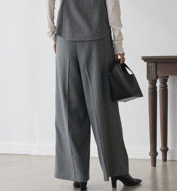  「【セットアップ対応可】ウーリーツイル2タックパンツ」|チノ|