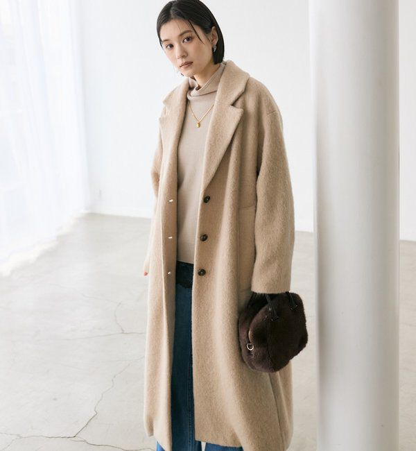  「【柔らかな質感】シャギーロングチェスターコート」|その他|