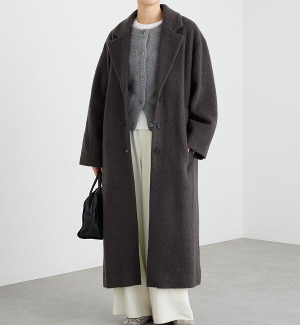  「【柔らかな質感】シャギーロングチェスターコート」|その他|