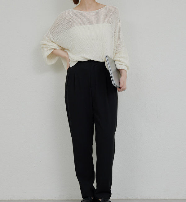  「【-3kg見えパンツ】【リニューアル！】ジャージーテーパードパンツ」|チノ|