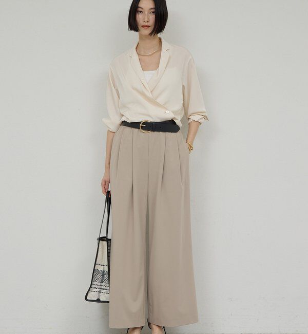  「【手洗い可】イージー2タックパンツ」|チノ|