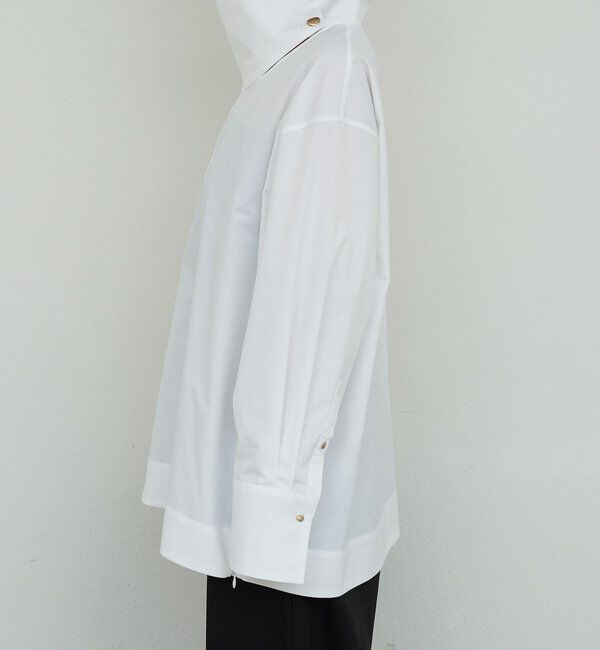  「【手洗い可】ハイネックコットンシャツ」|シャツ・ブラウス|