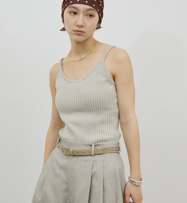  「【手洗い可】リブニットキャミソール」|ニット・セーター|