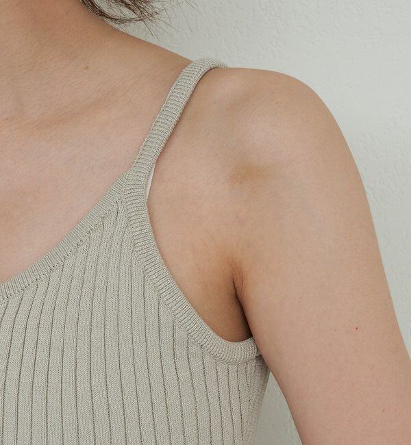  「【手洗い可】リブニットキャミソール」|ニット・セーター|