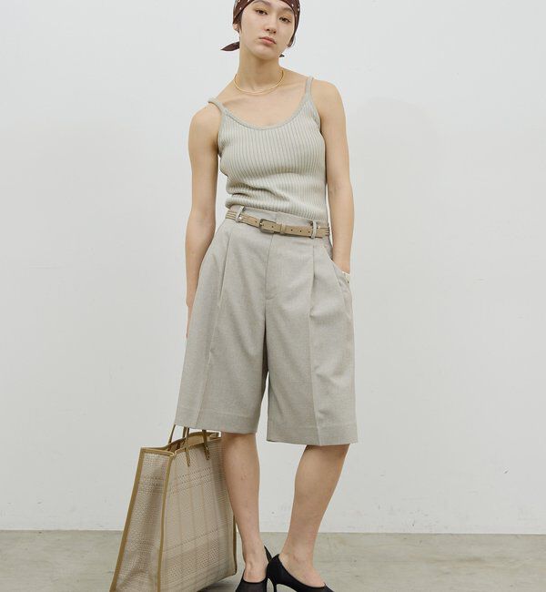  「【手洗い可】リブニットキャミソール」|ニット・セーター|