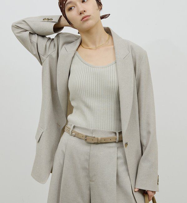  「【手洗い可】リブニットキャミソール」|ニット・セーター|