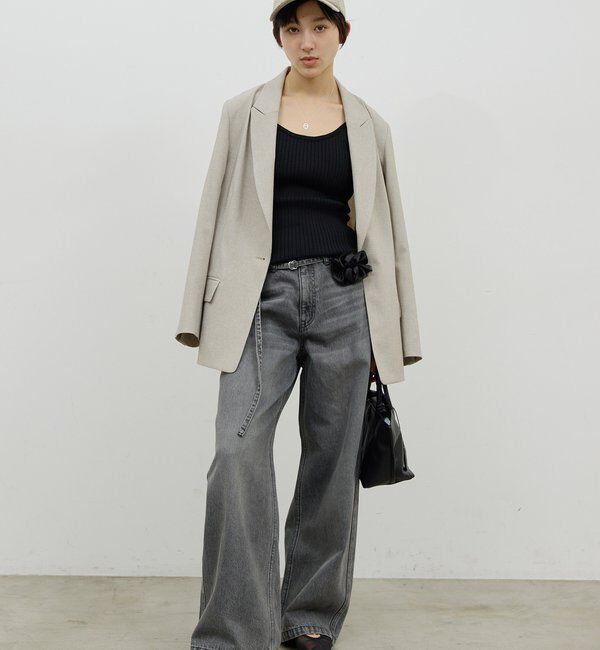  「【手洗い可】リブニットキャミソール」|ニット・セーター|