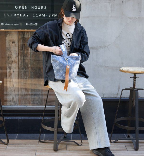  「デニムジャガード2WAYワンショルダーバッグ」|トートバッグ|