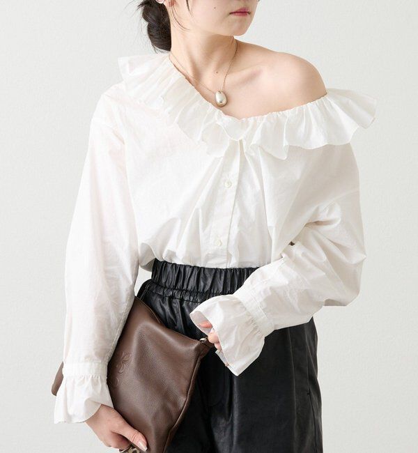  「ラッフルシャツ」|シャツ・ブラウス|ホワイト