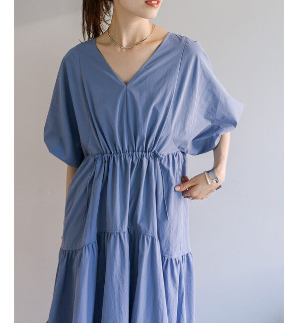  「【3サイズ展開】ドロストギャザーワンピース」|ワンピース|