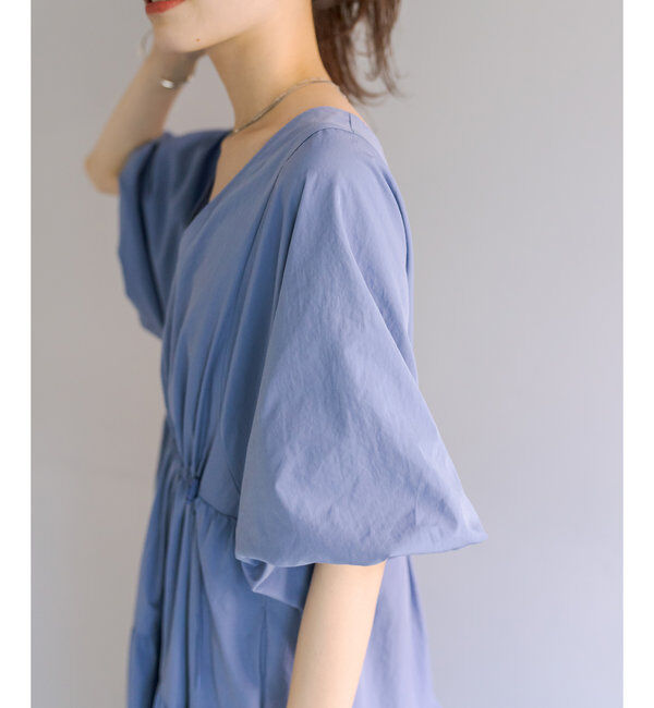  「【3サイズ展開】ドロストギャザーワンピース」|ワンピース|