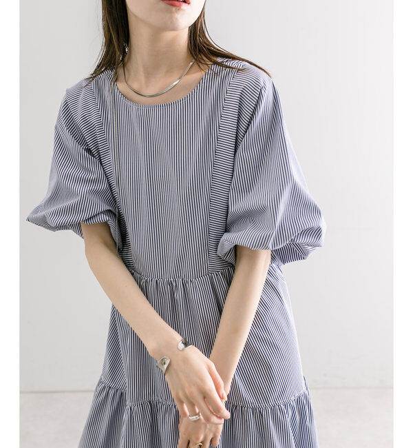  「【3サイズ展開】ドロストギャザーワンピース」|ワンピース|