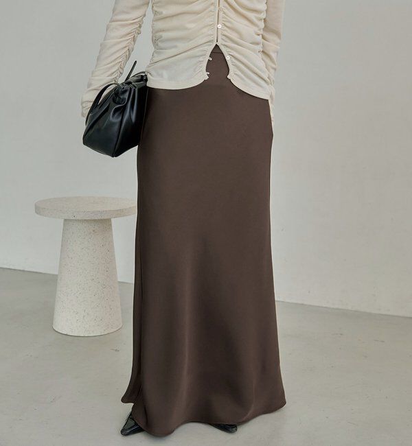  「【サイズ展開あり・新色/ブラウン】バイアススカート」|スカート|