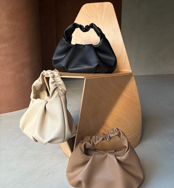  「ギャザーハンドルラウンドバッグ」|トートバッグ|